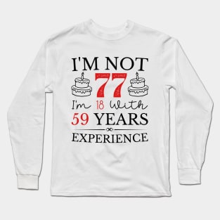 Funny 77th birthday women 77 years old mom Christmas Long Sleeve T-Shirt